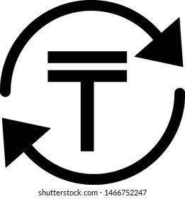 Vektorillustration Icon Tenge . Austausch von Tenge Währung. Stell das Symbol heraus. 	Tenge-Schild. Vektorillustration