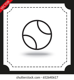 Vector icon tennis ball