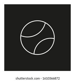 vector icon of tennis ball with simple shapes