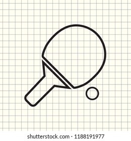 Vector icon tennis racket