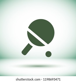 Vector icon tennis racquet 10 EPS