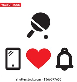 Vector icon tennis racquet 10 EPS