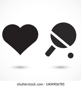 Vector icon tennis racquet 10 EPS . Lorem Ipsum Illustration design