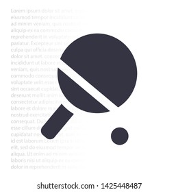 Vector icon tennis racquet 10 EPS . Lorem Ipsum Illustration design