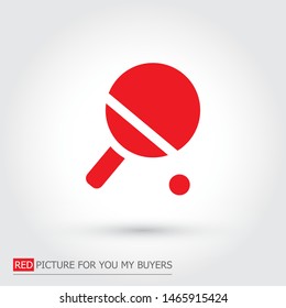 Vector icon tennis racquet 10 EPS . Lorem Ipsum Illustration design