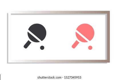 Vector icon tennis racquet 10 EPS . Lorem Ipsum Illustration design