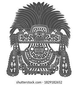 vector icon with Tepantitla the great goddess of Teotihuacan