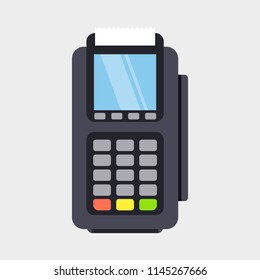Vector icon of the terminal. Vector illustration. Flat design for business financial marketing advertisement advertisement web concept cartoon illustration