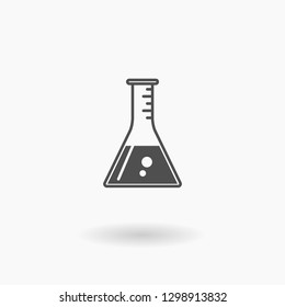 Vector Icon Test tube conical flask - Science Chemistry Silhouette experiment