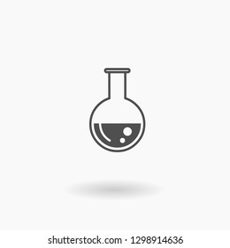 Vector Icon Test tube flask - Science Chemistry Silhouette experiment