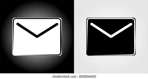 vector icon text message or email message . Simple message icon design
