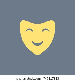 Vector icon of Theatre Mask. Eps-10.