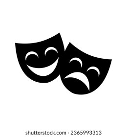 Icono vectorial de la máscara teatral, Diseño gráfico