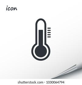 vector icon thermometer on a wrapped silver sheet
