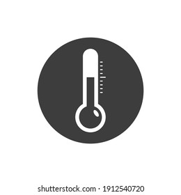 Icono vectorial de los termómetros. Termómetro con escala que mide el calor y el frío. Estilo plano, EPS10.