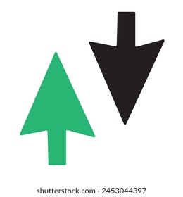 vector icon of a thin long arrow pointing to the left