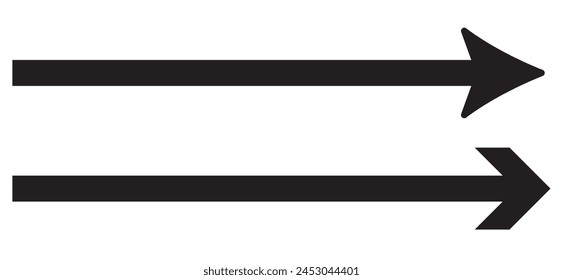 vector icon of a thin long arrow pointing to the left