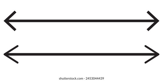 vector icon of a thin long arrow pointing to the left