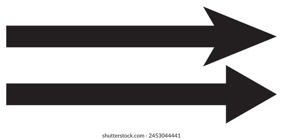 vector icon of a thin long arrow pointing to the left
