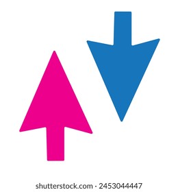 vector icon of a thin long arrow pointing to the left