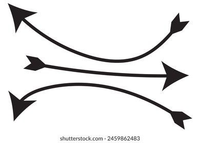 vector icon of a thin long arrow pointing to the left