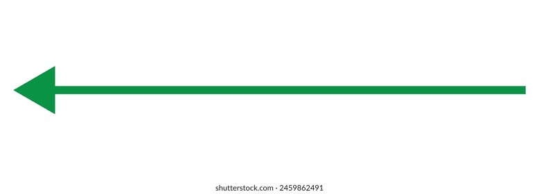 vector icon of a thin long arrow pointing to the left