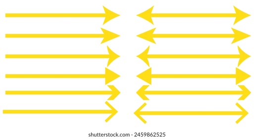 vector icon of a thin long arrow pointing to the left