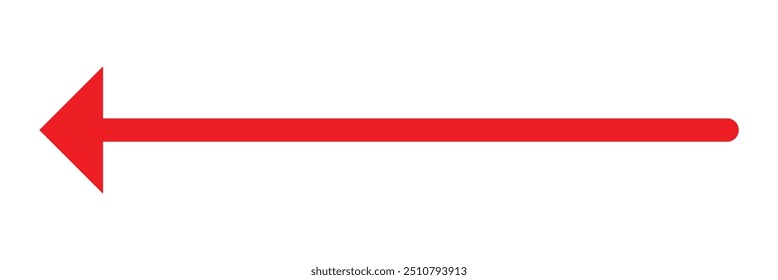 vector icon of a thin long arrow. red arrows vector illustration. Icons isolated design eps 10