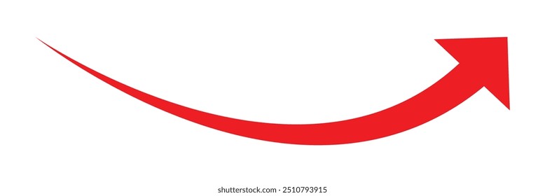 vector icon of a thin long arrow. red arrows vector illustration. Icons isolated design eps 10