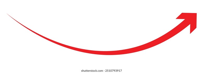 vector icon of a thin long arrow. red arrows vector illustration. Icons isolated design eps 10