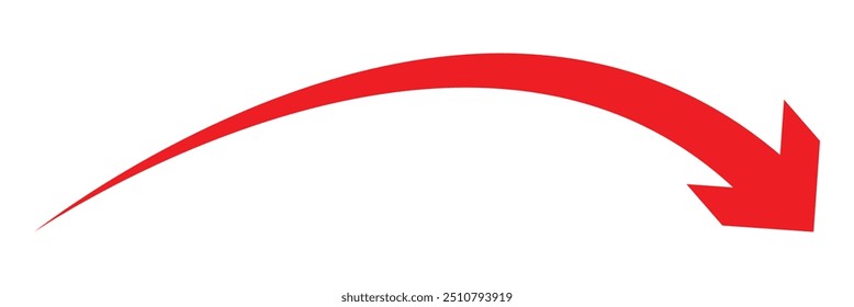 vector icon of a thin long arrow. red arrows vector illustration. Icons isolated design eps 10