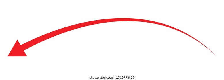vector icon of a thin long arrow. red arrows vector illustration. Icons isolated design eps 10