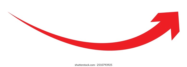 vector icon of a thin long arrow. red arrows vector illustration. Icons isolated design eps 10