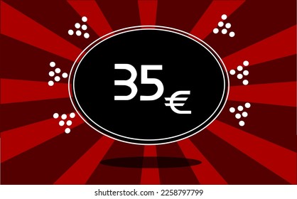 35Є icono vectorial. símbolo de treinta y cinco euros