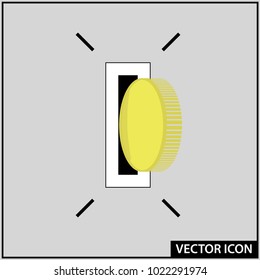 vector icon to throw a coin in the hole for good luck