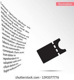Vector icon ticket 10 EPS . Lorem Ipsum Illustration design