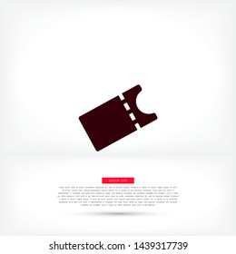 Vector icon ticket 10 EPS . Lorem Ipsum Illustration design