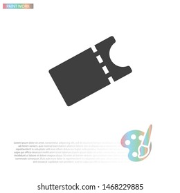 Vector icon ticket 10 EPS . Lorem Ipsum Illustration design