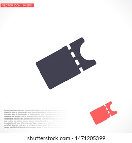Vector icon ticket 10 EPS . Lorem Ipsum Illustration design