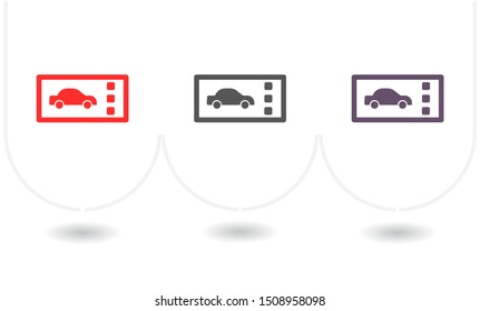 Vector icon ticket 10 EPS . Lorem Ipsum Illustration design