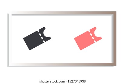 Vector icon ticket 10 EPS . Lorem Ipsum Illustration design