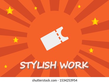 Vector icon ticket 10 EPS . Lorem Ipsum Illustration design