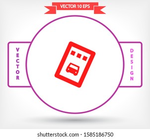 Vector icon ticket 10 EPS . Lorem Ipsum Illustration design