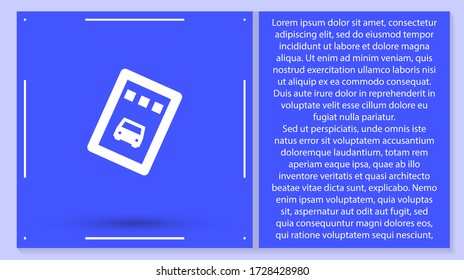 Vector icon ticket 10 EPS . Lorem Ipsum Illustration design