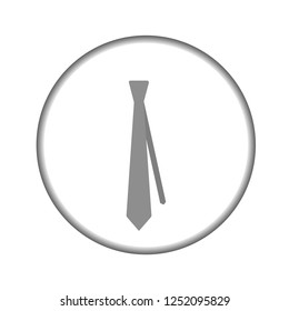 Vector icon tie in grey color. Eps 10