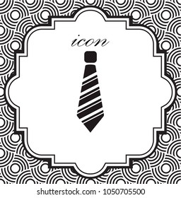 Vector icon tie on a geometric background of eps