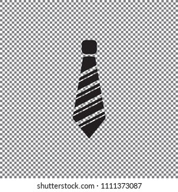 Vector icon tie on a transparent background