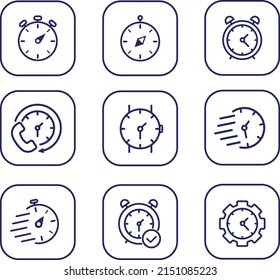 conjunto de líneas de tiempo de iconos vectoriales