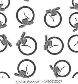 Vector icon time is money on white isolated background seamless pattern on a white background.