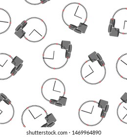 Vector icon time is money on white isolated background seamless pattern on a white background.